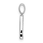 14K White Gold Diamond Letter L Initial Pendant - Image 2