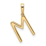 14K Diamond Letter M Initial Pendant - Image 3