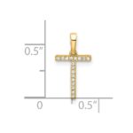 14K Diamond Letter T Initial Pendant - Image 4