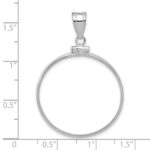 Wideband Distinguished Coin Jewelry Sterling Silver Polished 27.0 x 1.85mm Screw Top Coin Bezel Pendant - Image 4