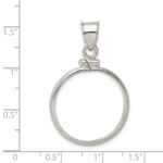 Wideband Distinguished Coin Jewelry Sterling Silver Polished 21.1 x 2.0mm $0.05 Screw Top Coin Bezel Pendant - Image 4