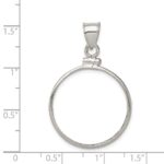 Wideband Distinguished Coin Jewelry Sterling Silver Polished 24.1 x 1.7mm $0.25 Screw Top Coin Bezel Pendant - Image 4