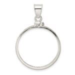 Wideband Distinguished Coin Jewelry Sterling Silver Polished 26.4 x 1.8mm Susan B. Anthony Screw Top Coin Bezel Pendant - Image 3