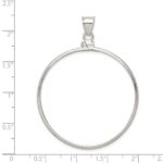 Wideband Distinguished Coin Jewelry Sterling Silver Polished 40.6 x 3.1mm Screw Top Coin Bezel Pendant - Image 4