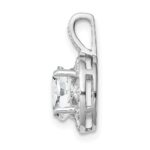 Sterling Silver Rhodium-plated Diam. & White Topaz Pendant - Image 2