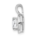 Sterling Silver Rhodium-plated Diamond & White Topaz Pendant - Image 3