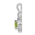 Sterling Silver Rhodium-plated Peridot & Diam. Pendant - Image 2