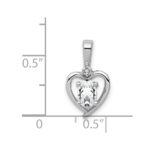 Sterling Silver Rhodium-plated White Topaz & Diam. Pendant - Image 3