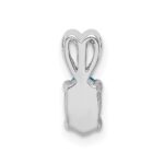 Sterling Silver Rhodium-plated Light Swiss Blue Topaz Pendant - Image 4