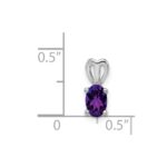 Sterling Silver Rhodium-plated Amethyst Pendant - Image 3