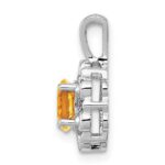Sterling Silver Rhodium-plated Citrine & Diam. Pendant - Image 2