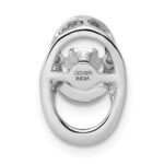 Sterling Silver Rhodium CZ Birthstone Vibrant Chain Slide - Image 4