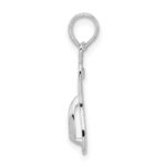 De-Ani Sterling Silver Rhodium-Plated Polished and Textured Flip Flop Pendant - Image 2