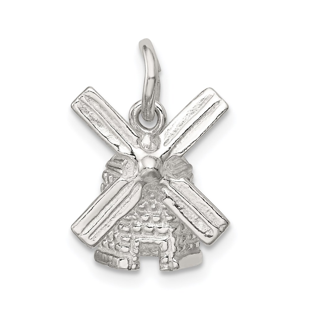 QC1007.jpg Sterling Silver Windmill Charm - Image 1