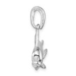 De-Ani Sterling Silver Rhodium-Plated Polished Mahi-Mahi Fish Pendant - Image 2