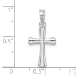 De-Ani Sterling Silver Rhodium-plated Polished Cross Pendant - Image 4