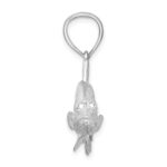 De-Ani Sterling Silver Rhodium-Plated Polished 3D Snook Fish Pendant - Image 2