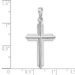 De-Ani Sterling Silver Rhodium-plated Passion Cross with Frame Pendant - Image 3