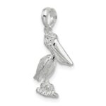 De-Ani Sterling Silver Small 3D Standing Moveable Mouth Pelican Pendant - Image 5