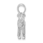 De-Ani Sterling Silver Rhodium-Plated Textured 3D Airedale Terrier Pendant - Image 2
