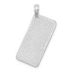 De-Ani Sterling Silver Rhodium-Plated St. Thomas License Plate Pendant - Image 4