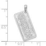 De-Ani Sterling Silver Rhodium-Plated St. Thomas License Plate Pendant - Image 3
