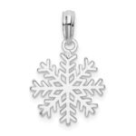De-Ani Sterling Silver Rhodium-plated Polished Cut-Out Snowflake Pendant - Image 3