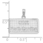 De-Ani Sterling Silver Rhodium-Plated OBX North Carolina License Plate Pendant - Image 3