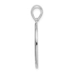 De-Ani Sterling Silver Rhodium-Plated Textured Flamingos with Palm Tree Oval Pendant - Image 2