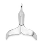 De-Ani Sterling Silver Rhodium-Plated Polished 3D Whale Tail Pendant - Image 4