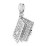 De-Ani Sterling Silver Rhodium-Plated Moveable 3D Lord's Prayer Bible Pendant - Image 3