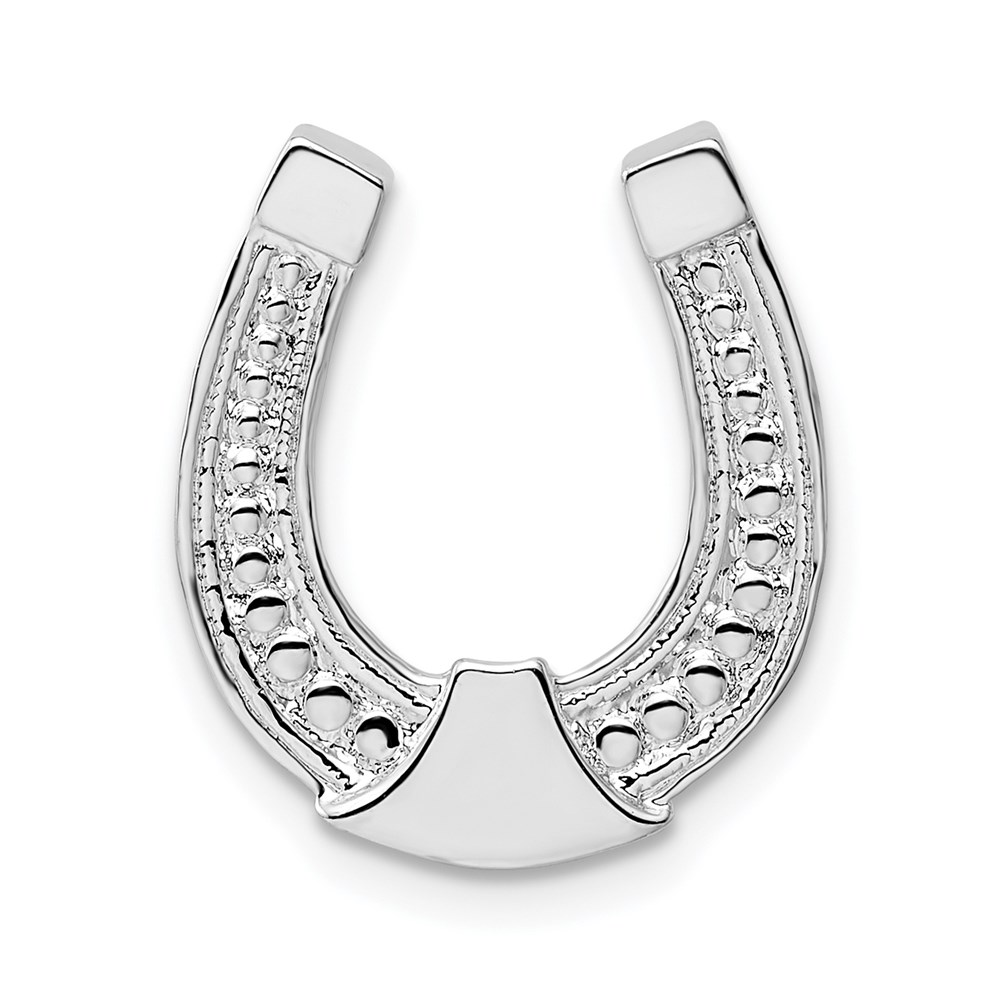 QC10429.jpg De-Ani Sterling Silver Polished Horseshoe Chain Slide - Image 1