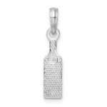 De-Ani Sterling Silver Rhodium-Plated Polished Wine Bottle Pendant - Image 4