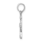 De-Ani Sterling Silver Rhodium-Plated Polished Wine Bottle Opener Pendant - Image 2