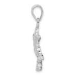 De-Ani Sterling Silver Rhodium-Plated Polished Palm Tree Pendant - Image 2