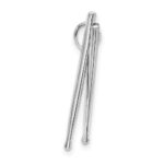 De-Ani Sterling Silver Rhodium-Plated Polished Moveable 3D Drumsticks Pendant - Image 2