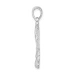 De-Ani Sterling Silver Rhodium-Plated Polished 3D Cowboy Boot with Spur Pendant - Image 2