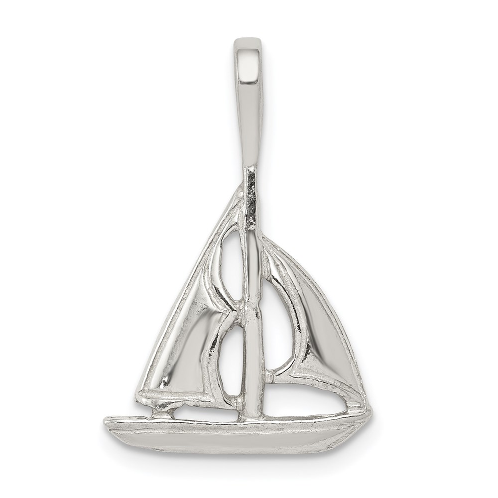 QC1052.jpg Sterling Silver Sailboat Charm - Image 1