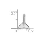 De-Ani Sterling Silver Rhodium-Plated Polished Mini Whale Tail Slide - Image 3