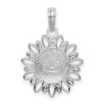 De-Ani Sterling Silver Rhodium-Plated Polished Smiling Sun Pendant - Image 4
