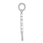 De-Ani Sterling Silver Rhodium-Plated Polished Enameled Shamrock Pendant - Image 2