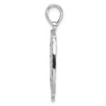 De-Ani Sterling Silver Rhodium-Plated Polished Enameled Sand Dollar Pendant - Image 2