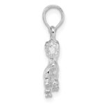 De-Ani Sterling Silver Rhodium-Plated Polished 3D Capricorn Zodiac Pendant - Image 2