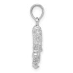 De-Ani Sterling Silver Rhodium-Plated Polished 3D Leo Zodiac Pendant - Image 2
