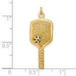Sterling Silver Gold-tone and Enamel Pickleball Charm - Image 4