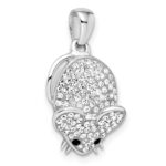 Sterling Silver Rhodium-plated Preciosa Crystal Mouse Pendant - Image 5