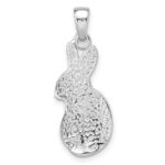 Sterling Silver Rhodium-plated Preciosa Crystal Rabbit Pendant - Image 4