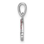 Sterling Silver Rh-plated Multi-color Nano Crystal Rainbow Pendant - Image 2