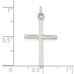 Sterling Silver Polished Cross Pendant - Image 3