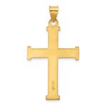 Sterling Silver Gold-tone Polished Solid Cross Pendant - Image 4